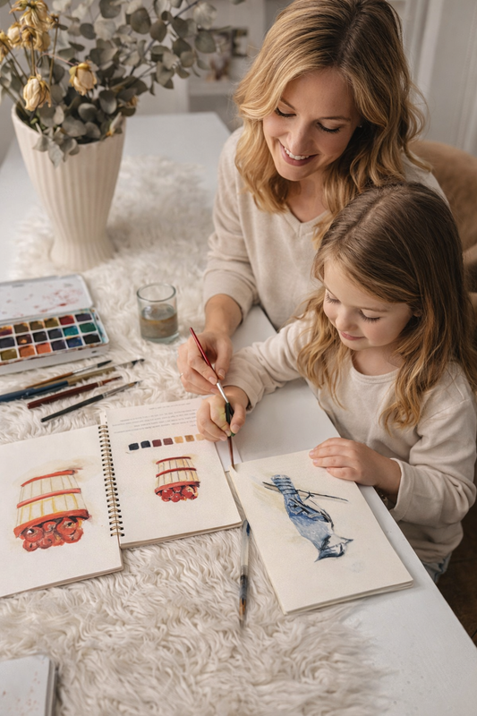 🌿 Et si vous ralentissiez enfin ? Le pouvoir apaisant du cahier aquarelle