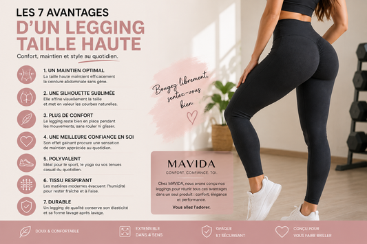 Les 7 avantages d'un legging taille haute