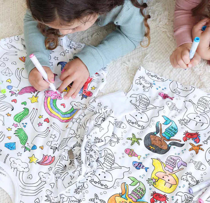 Pyjama 2 pièces à colorier