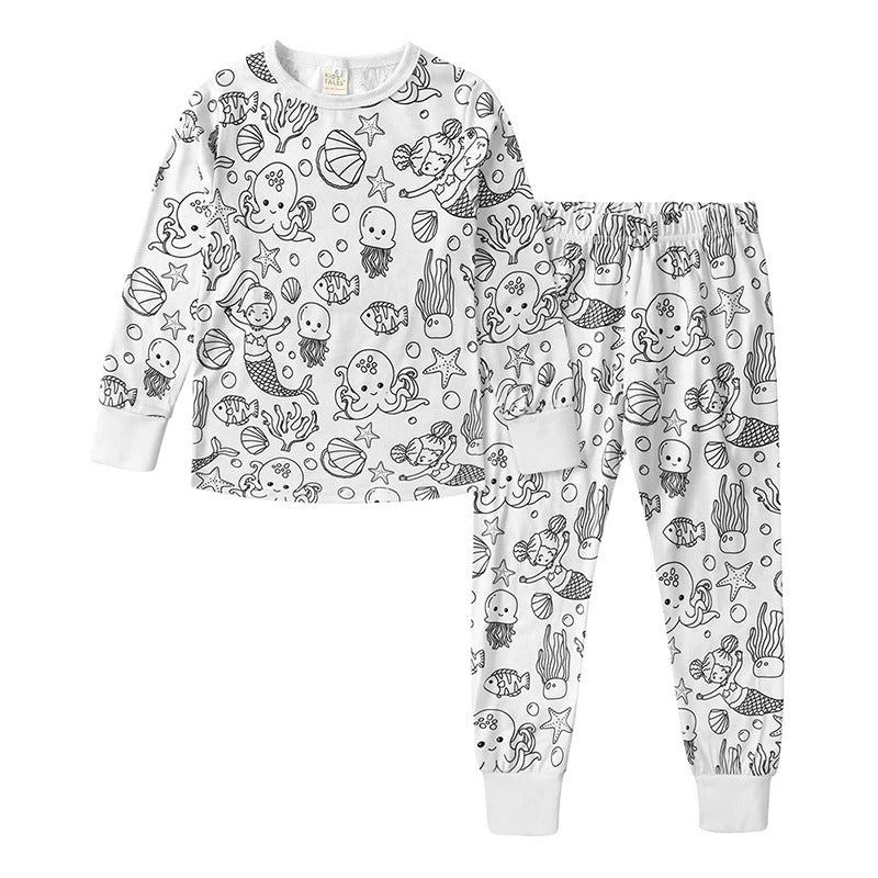 Pyjama 2 pièces à colorier