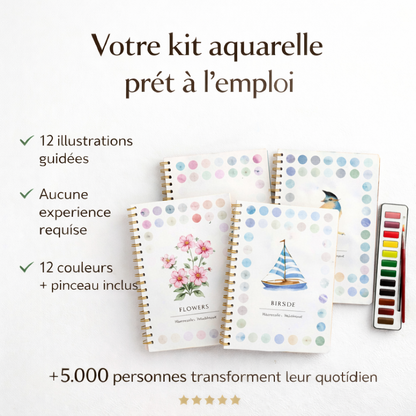 Peignez sans savoir dessiner – Le Cahier Aquarelle Mavida™