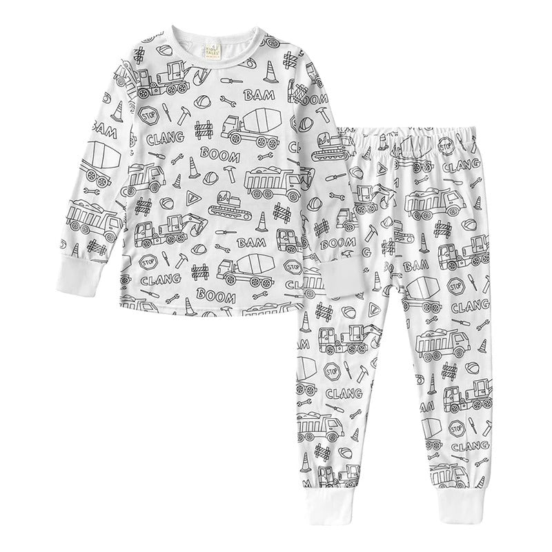 Pyjama 2 pièces à colorier