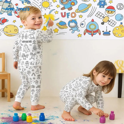 Pyjama 2 pièces à colorier