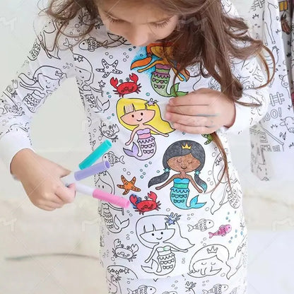 Pyjama 2 pièces à colorier