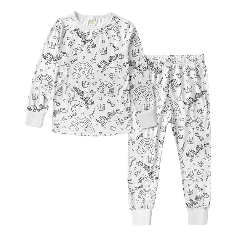 Pyjama 2 pièces à colorier