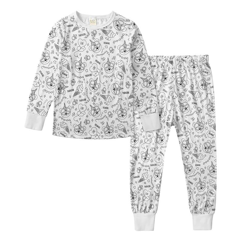 Pyjama 2 pièces à colorier